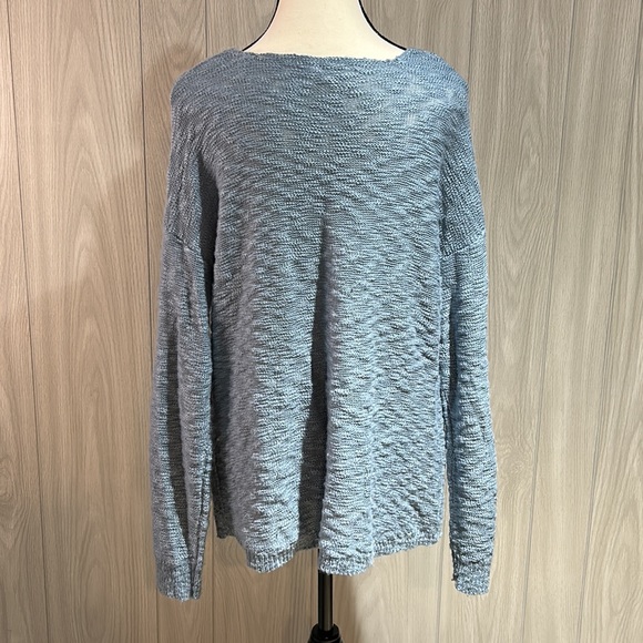 Cloud Chaser open knit blue sweater size XL - Picture 5 of 12